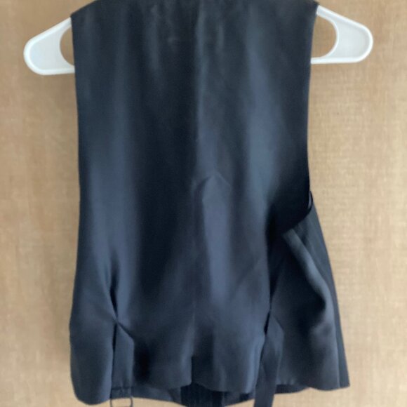 YSL yves saint laurent 2 pieces wool blazer vest set VINTAGE navy stripe - Picture 7 of 10